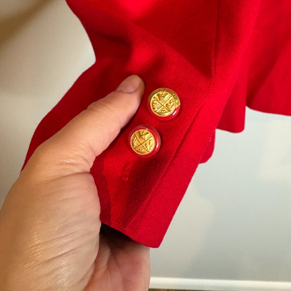 Vtg. Pendleton red wool blazer jacket - image 5